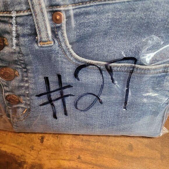 Madewell Jeans 28 Skinny Crop 9" Mid Rise Tummy Control Dewey Wash AJ173 - Picture 13 of 13